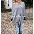 15JW0240 women 100% cashmere poncho wrap sweater